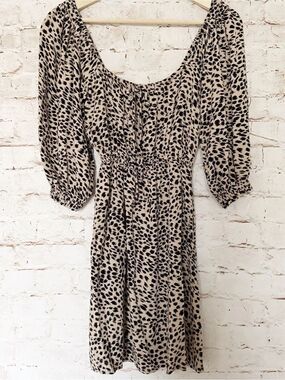 Billabong riviera leopard mini dress